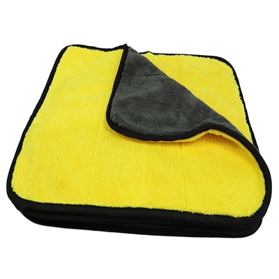 Super Absorbent Double Sided Microfiber Cloth Coral Fleece Reusable Cleaning Rags 16x16