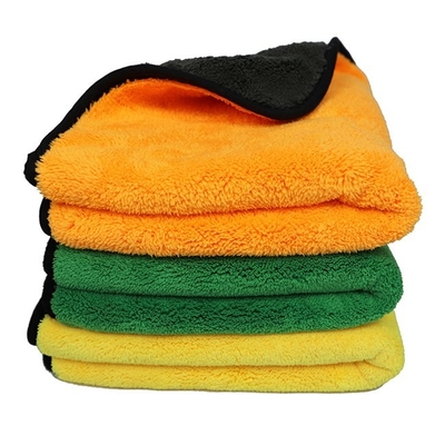 Super Absorbent Double Sided Microfiber Cloth Coral Fleece Reusable Cleaning Rags 16x16