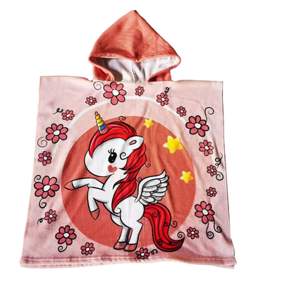 Hooded 24x48" Microfiber Beach Towel Kids Swim Silk Screen Printing